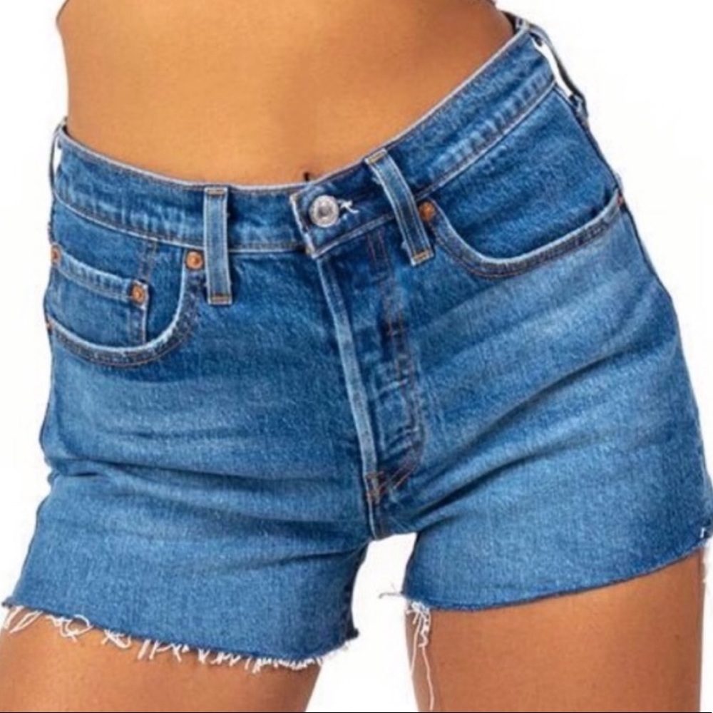 Levi’s 501’s High Rise Button Fly Denim Shorts